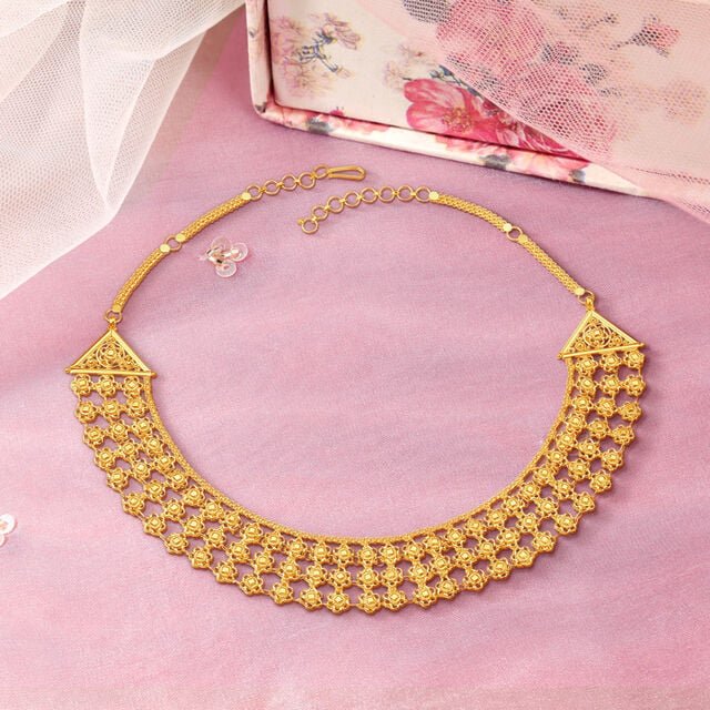 Layered Floral Necklace Set